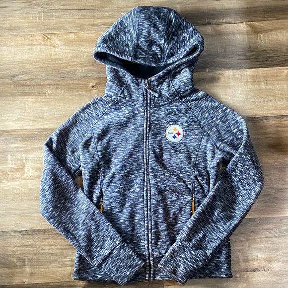 Tops - NFL Fleece Zip Up Hoodie with Steelers Logo